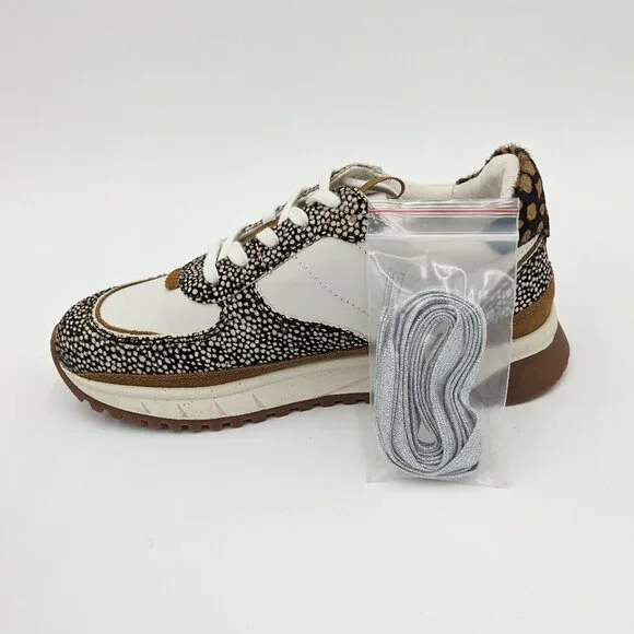 Madewell MWL Kickoff Trainer Sneakers in Leather and Spot Mix Size 5.5 - Picture 7 of 8